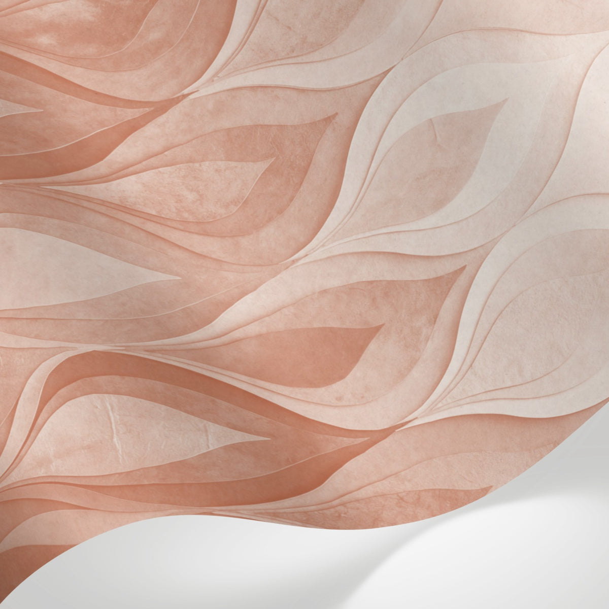 Papier peint panoramique art deco - Flammes stylisées dégradé terracotta sur mesure - Matière