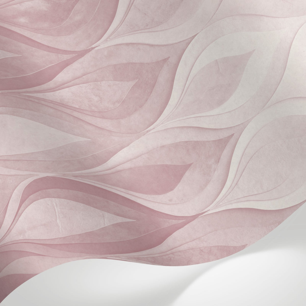 Papier peint panoramique art deco - Flammes stylisées dégradé rose poudré sur mesure - Matière
