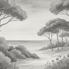 Rivage Méditerranéen - Noir & Blanc